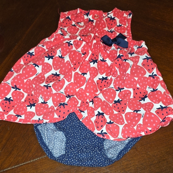 Carter's Other - (J59) Carter's Red Strawberry Print Diaper Cover Set Sz 12m